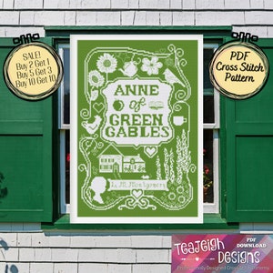 Anne of Green Gables Book Cover Cross Stitch Pattern Printable and Pattern Keeper Compatible PDF Files image 6