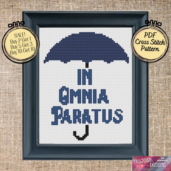 Gilmore Girls Life and Death Brigade In Omnia Paratus Cross Stitch Pattern - Printable and Pattern Keeper Compatible PDF Files