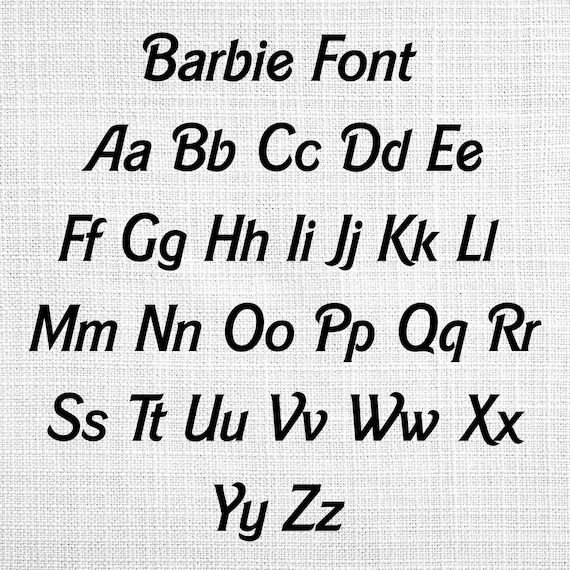 Cross Stitch Font Barbie in 3 Sizes Printable and Pattern Keeper Compatible  PDF Files 