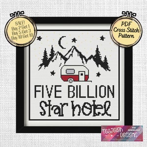 Camper Easy Cross Stitch Pattern - Printable and Pattern Keeper Compatible PDF Files
