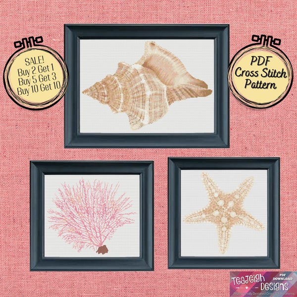 Coral Shell Pdf Printable - Etsy