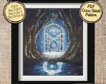 The Lord of the Rings Gates of Moria Cross Stitch Pattern - Printable and Pattern Keeper Compatible PDF Files