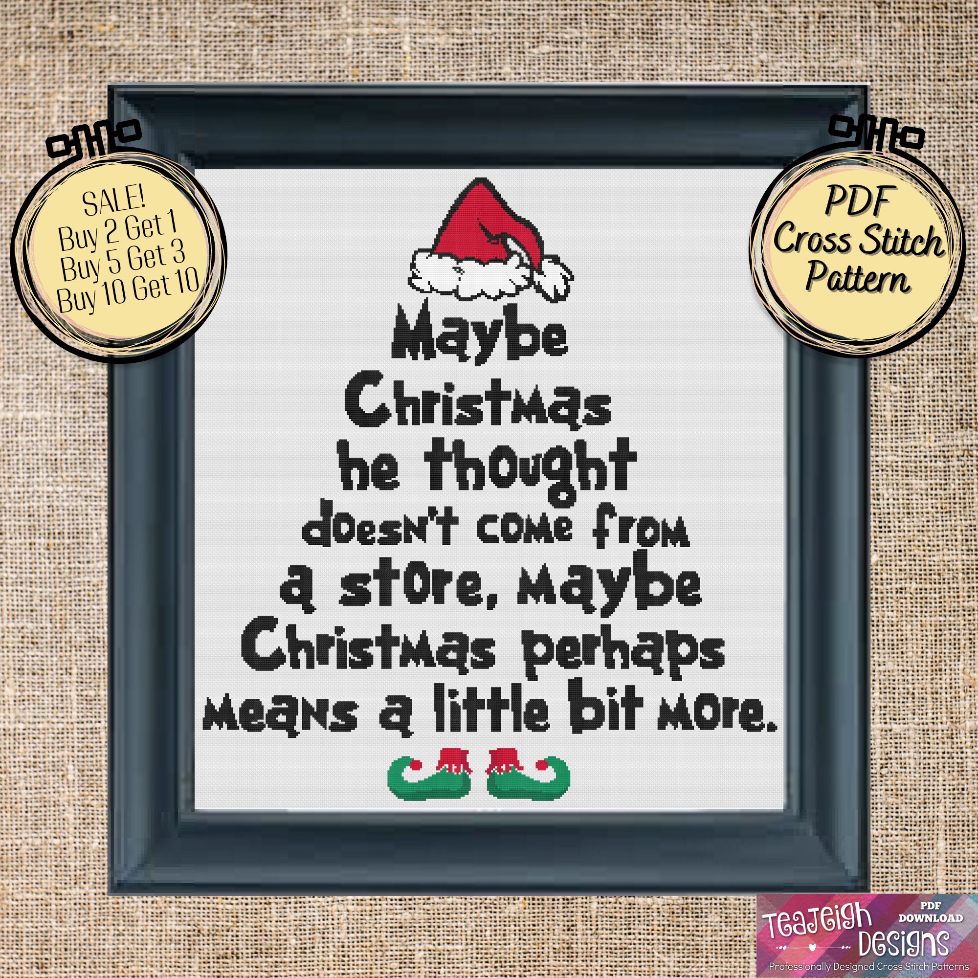 Grinch Quote Maybe Christmas Doesn't Come From a Store Cross Stitch Pattern Printable and Pattern Keeper Compatible PDF Files - Etsy grinch-quote-maybe-christmas-doesn-t-come-from-a-store-cross-stitch-pattern-printable-and-pattern-keeper-compatible-pdf-files-etsy