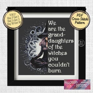 Celestial Witch Cross Stitch Pattern - The Witches You Couldn't Burn - Mix and Match - Printable and Pattern Keeper Compatible PDF Files