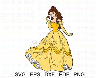 Rose Beauty And The Beast Vector Clipart Svg Eps Dxf Pdf Png | Etsy