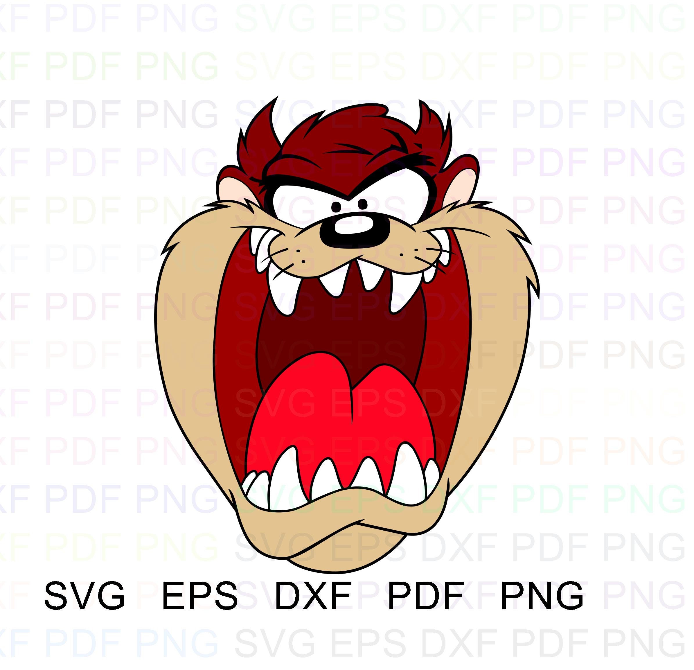 Taz 6 Vector Clipart Svg Eps Dxf Pdf Png Etsy