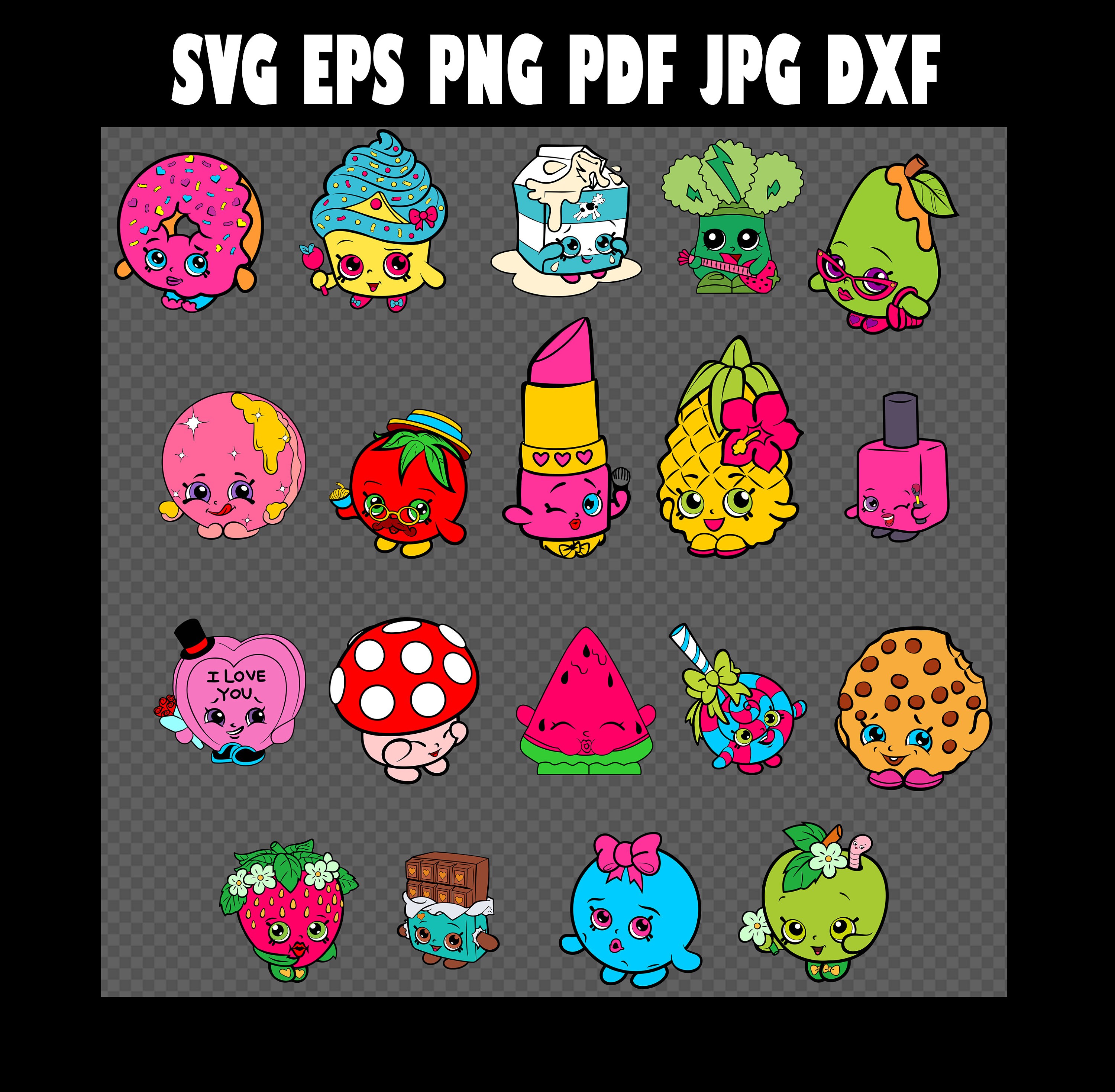 Download Shopkins SVG Shopkins SVG File High Quality Files Cricut ...