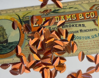 Opaque Burnt Orange Leaves/Wings, 14mm x 9mm, 6g