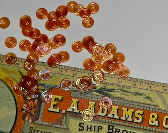 Sequins Burnt Orange Concentric Pattern,  7 mm