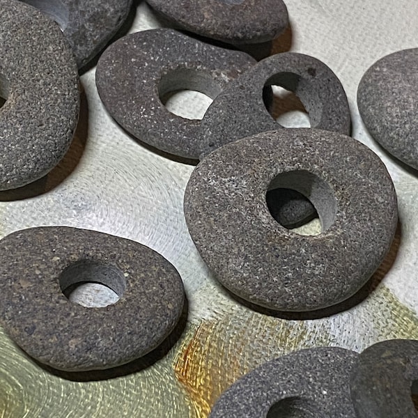 Large Holed Drilled Stones~ 7mm hole~ 5-9grams