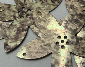 Opaque Turtle Gold Sakura Sewable Sequin~ 28mm  Paillette~ 40 of Them, 4g