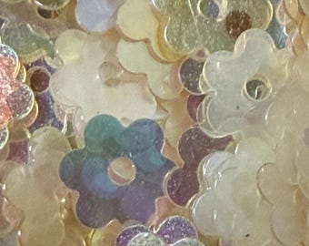 Translucent Iridescent 6mm Floral sequins