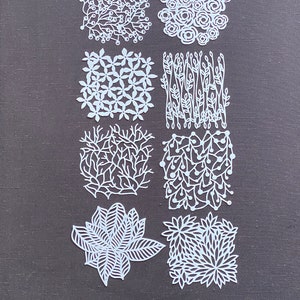 5&quot; Stencils, Natural  Design, Irregular Margin/Edge~ 8 Choices.