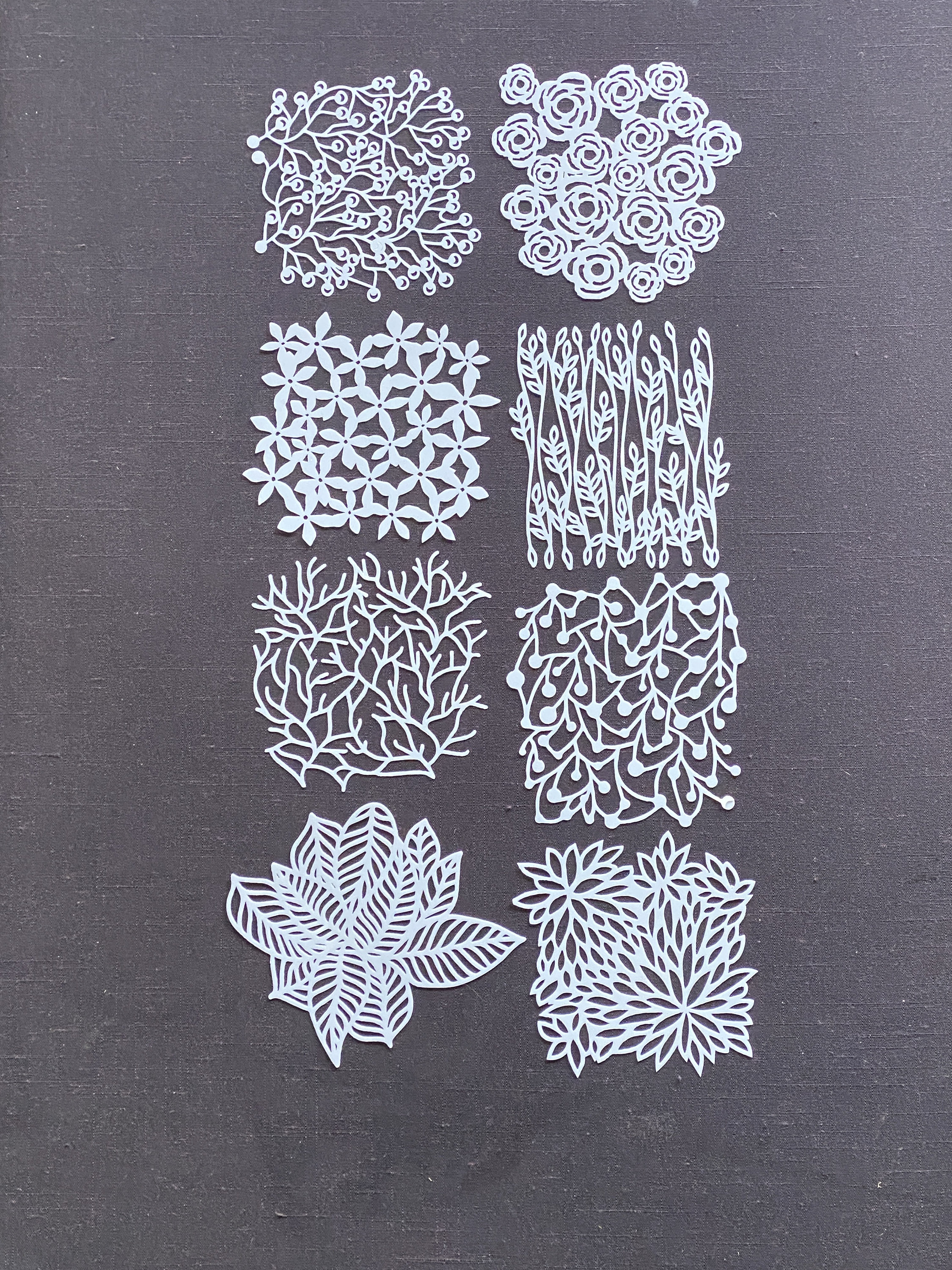 5" Stencils, Natural  Design, Irregular Margin/Edge~ 8 Choices.