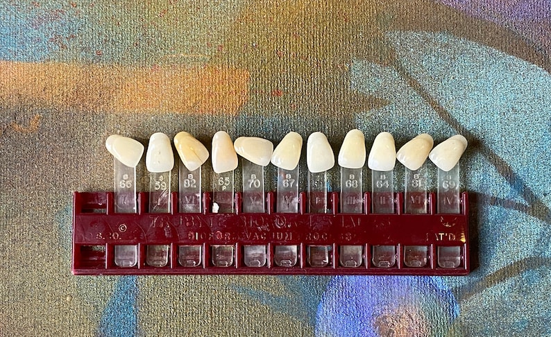 1 Vintage Tooth Color Chart Shade Guide Jewelry Components Etsy Canada