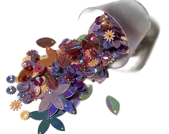 Sequin Collection: Shapes in Jewel Tones~ 3mm-26mm, 5g