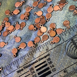 Copper and Steel Small Tags 5mm~ Enameable