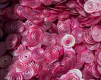 Wine Burgundy Concentric Sequins, 7 mm
