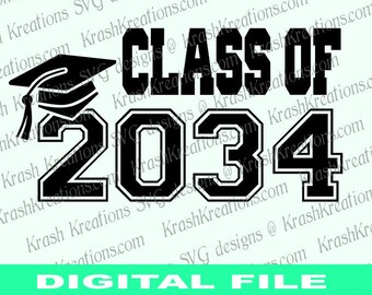 Class Of 2034 Svg Etsy