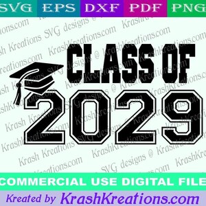 Class of 2029 SVG File Class of 2029 DIY Shirt Design - Etsy