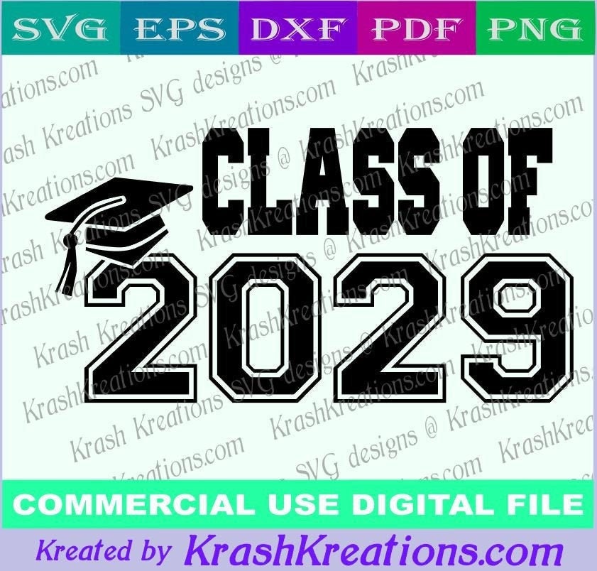 Download Class Of 2029 Svg File Class Of 2029 Diy Shirt Design Etsy
