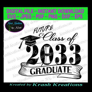 Class of 2033 SVG file, Class of 2033 future graduate