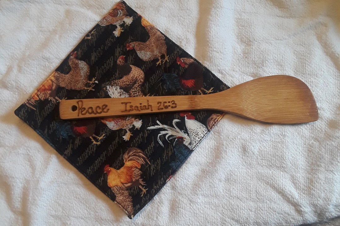 Bible Verse Bamboo Kitchen Utensil Etsy