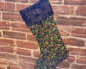 Solstice Stocking Black Holly