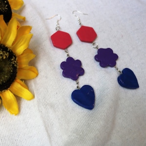 bi pride x fun shapes earrings