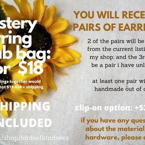 Mystery Earring GRAB BAG - 3 pairs for 18 (free shipping)