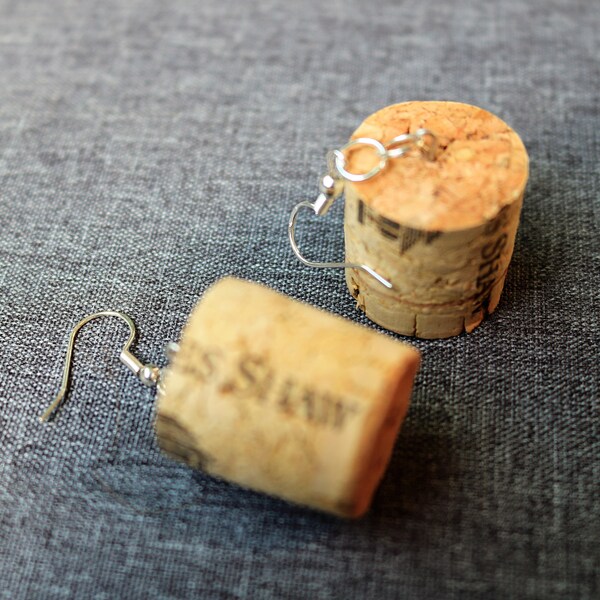 Wine Cork Earrings Etsy