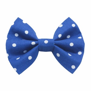 Blue and White Polka Dot Dog Bow Tie Cat Bow Tie Pet Bow - Etsy