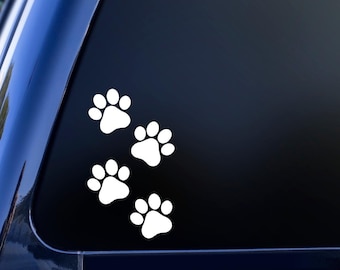Paw Print Vinyl Decal, Dog Paw Car Decal, Cat Paw Car Decal, Dog Mom Gift, Cat Mom Gift, Laptop Decal, Tumbler Decal, Vinyl Sticker