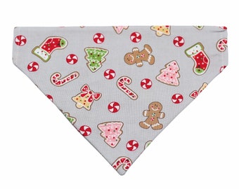 Christmas Candy Dog Bandana- Gingerbread Dog Bandana- Candy Cane Dog Bandana- Christmas Cookies Dog Bandana- Holiday Bandana- Dog Scarf