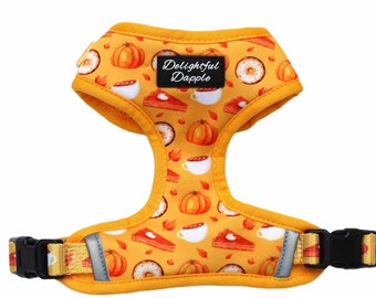 Fall Dog Harness: Pumpkin Spice Adjustable Pet Harness