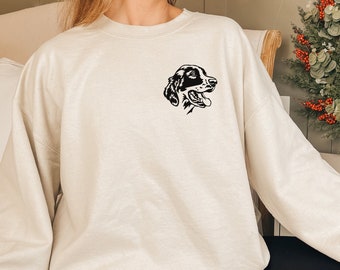 Irish Red and White Setter Sweatshirt: Dog Mom Crewneck