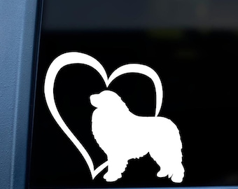 Great Pyrenees Heart Vinyl Decal, Great Pyrenees Mom Decal, Great Pyrenees Lover Decal, Great Pyrenees Car Decal, Great Pyrenees Sticker