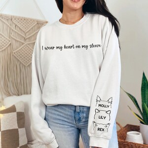 Custom Cat Ears Sweatshirt: Personalized Cat Mom Gift