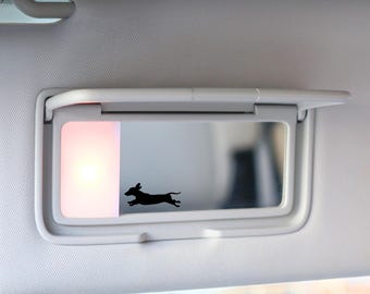 Jumping Dachshund Decal, Cute Tiny Dachshund Decal, Mini Dachshund Decal, Easter Egg Decal, Hidden Car Decal, Mirror Decal, Doxie Decal