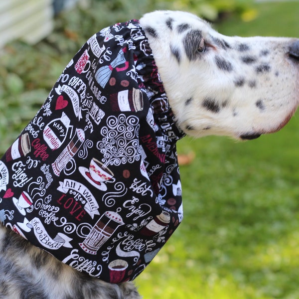 Coffee Dog Snood- Cotton Pet Snood- Cavalier King Charles Snood- Cocker Spaniel Snood- Dog Accessories