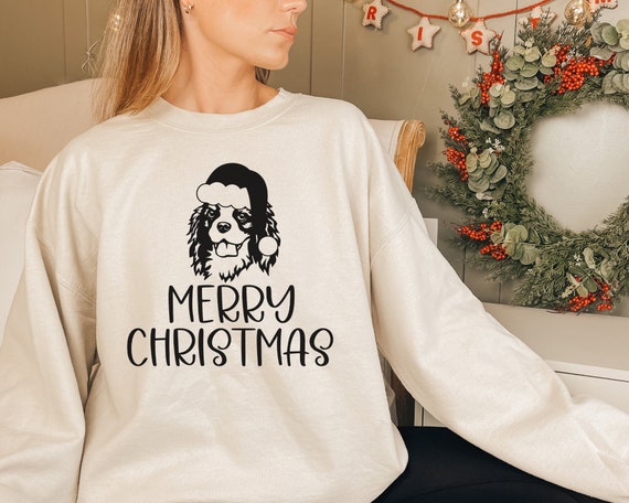 Cavalier King Charles Spaniel Christmas Sweatshirt, Funny Cavalier