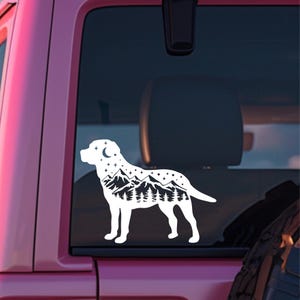 Adventure Labrador Retriever Car Decal: Nature Dog Lover Gift