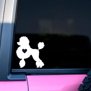 Toy Poodle Heart Decal, Toy Poodle Sticker, Toy Poodle Lover Decal, Toy Poodle Car Decal, Laptop Decal, Water Bottle Decal, Tumbler Decal