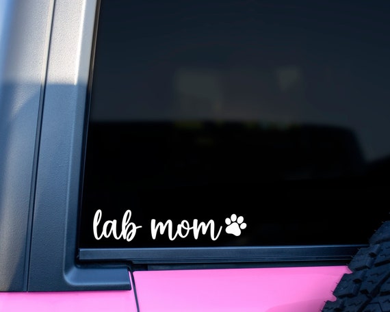 Lab Mom Vinyl Decal, Lab Car Decal, Labrador Retriever Gift, Lab Vinyl Sticker, Lab Lover Decal, Lab Laptop Decal, Lab Tumbler Decal