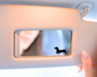 Dachshund Decal, Mini Dachshund Decal, Tiny Doxie Decal, Easter Egg Decal, Hidden Car Decal, Doxie Gift, Rearview Mirror Decal, Mini Decal