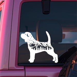 Adventure Beagle Decal, Beagle Mountain Decal, Beagle Car Decal, Beagle Nature Decal, Beagle Gift, Beagle Mom Decal, Beagle Laptop Decal