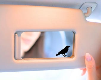 Tiny Raven Decal, Easter Egg Decal, Hidden Decal, Small Raven Sticker, Mini Raven Decal, Rearview Mirror Decal, Raven Laptop Decal