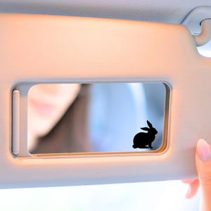 Tiny Rabbit Decal, Easter Egg Decal, Hidden Decal, Small Rabbit Sticker, Mini Bunny Decal, Rearview Mirror Decal, Bunny Car Decal