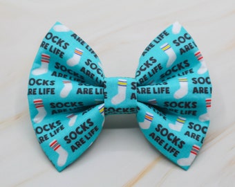 Socks Are Life Dog Bow Tie: Funny Pet Collar Accessory