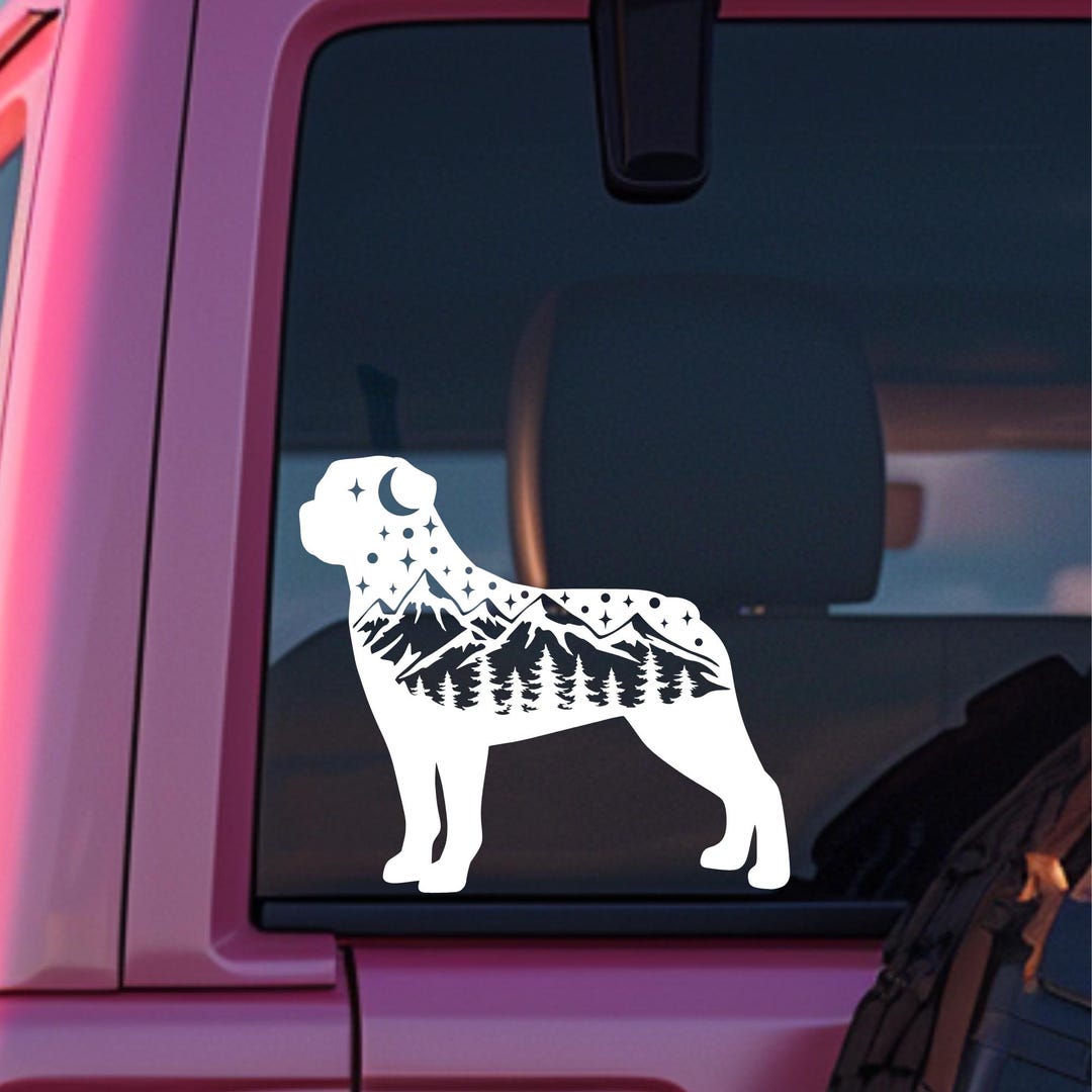 Adventure Rottweiler Decal, Mountain Rottweiler Decal, Rottweiler ...